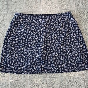Women’s Beachy Patterned Mini Skort Teezher Size 1X